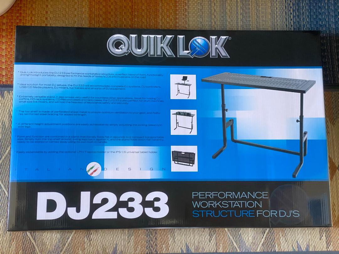 DJ233 Quik Lok DJ Table and Mixer Stand Equipment 