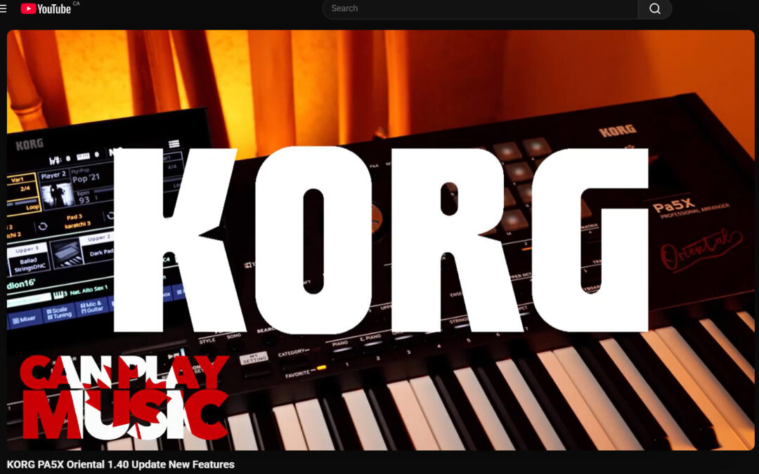 KORG PA5X Oriental 1.40 Update New Features